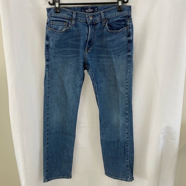 A1916 ホリスター W30L30 アメリカ古着 メキシコ製 コットン混 ストレートデニムパンツ ブルー HOLLISTER メンズ拍卖