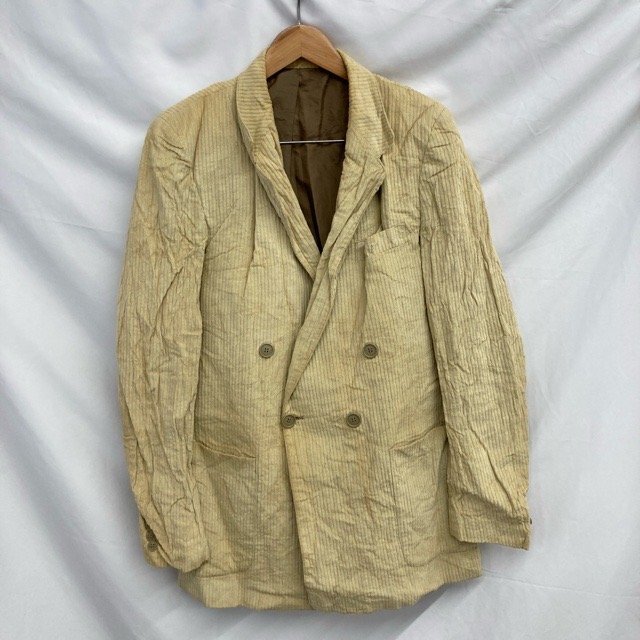 B426 ジョルジオマリーニ ユーロ古着 イタリア製 コットン コーデュロイジャケット ベージュ GIORGIO MARINI メンズ拍卖
