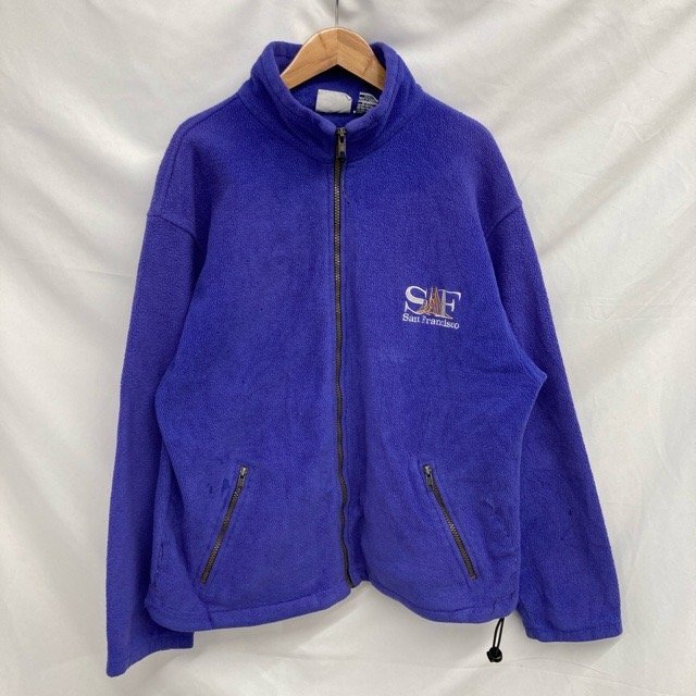 B399 アンディーズ S アメリカ古着 ポリエステル フリースジャケット San Francisco 刺繍 ブルー ANDY’S メンズ拍卖