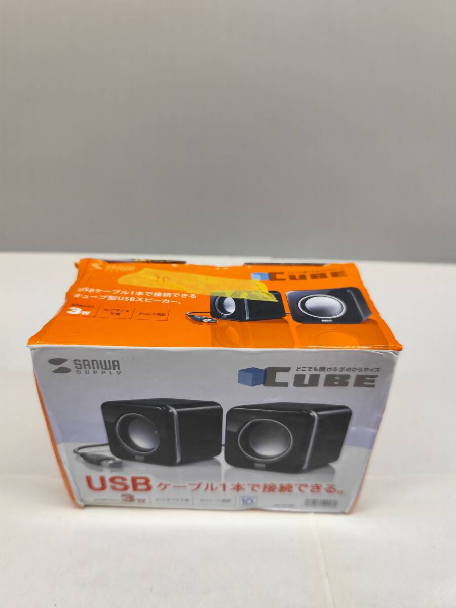 Σ現状品 サンワサプライ キューブ型USBスピーカー MM-SPU8BKN コンパクト どこでも置ける デザイン パソコン サウンドΣH51239拍卖