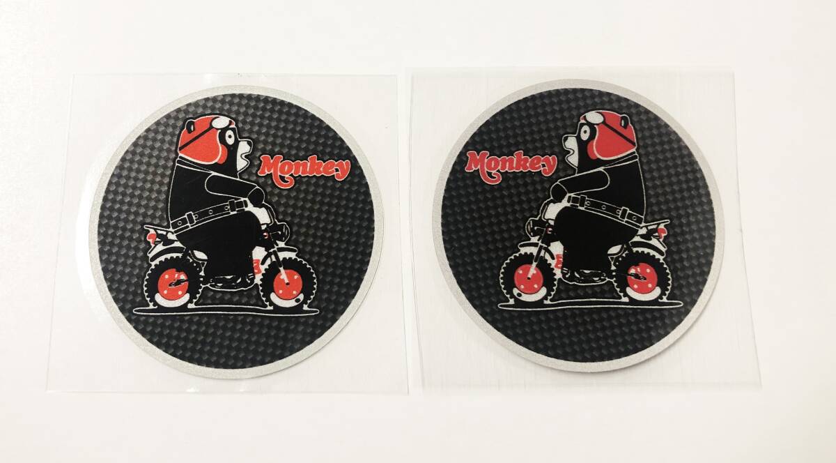 ST-145 くまモン モンキー Honda monkey 2枚セットステッカー 反射剤入り拍卖