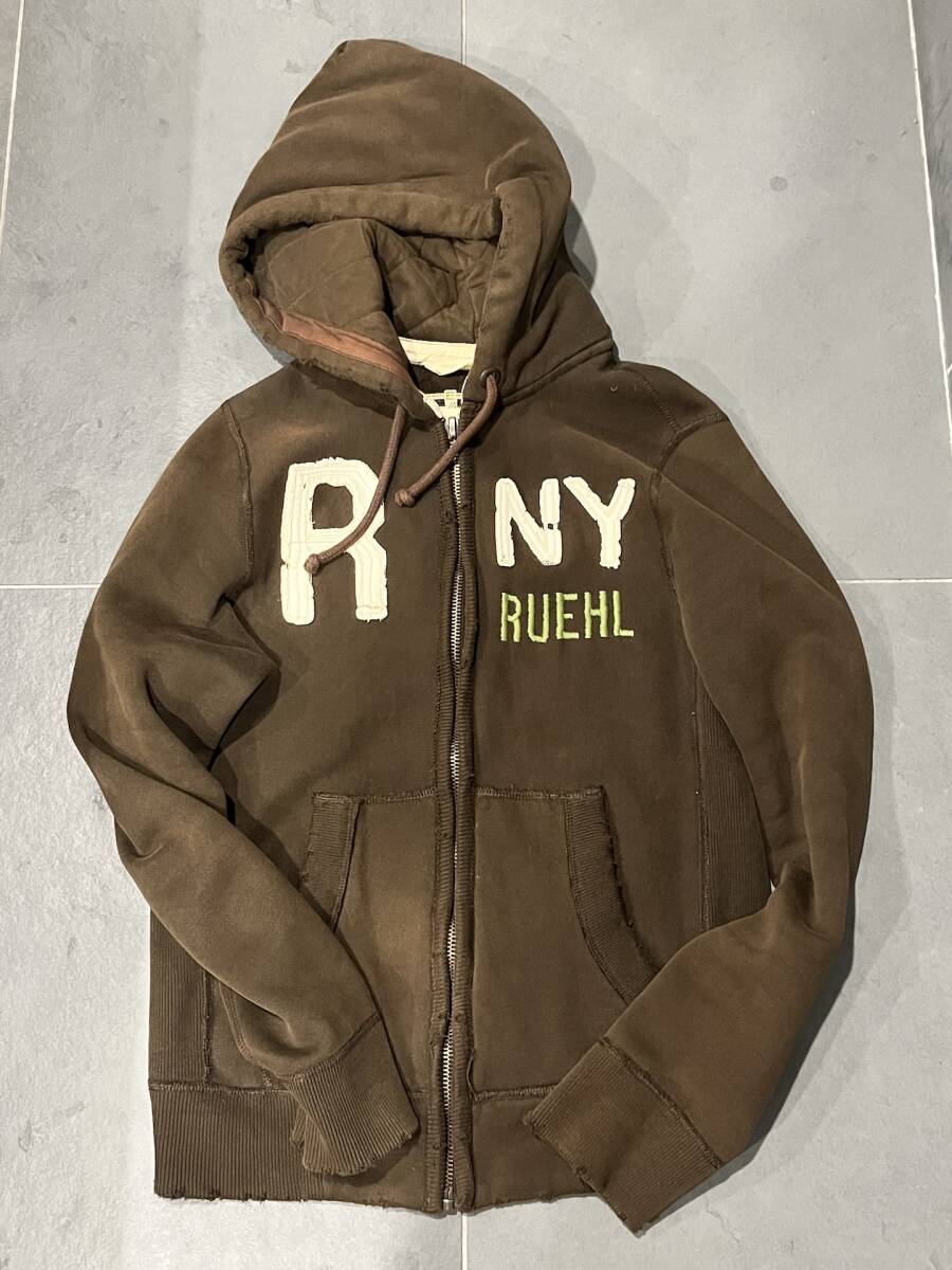 RUEHL No.925 スウェット ジップ パーカー ルールナンバー 925 Sサイズ アバクロ上級ブランド拍卖