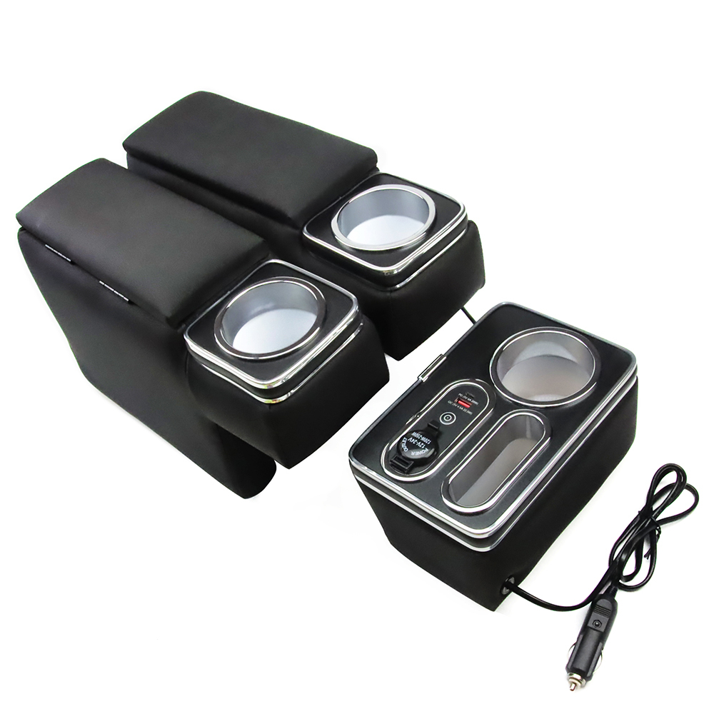 ハイエース 200系 コンソールボックス 運転席 助手席 アームレスト USBポート TYPE-Cポート LED付き ドリンクホルダー付拍卖