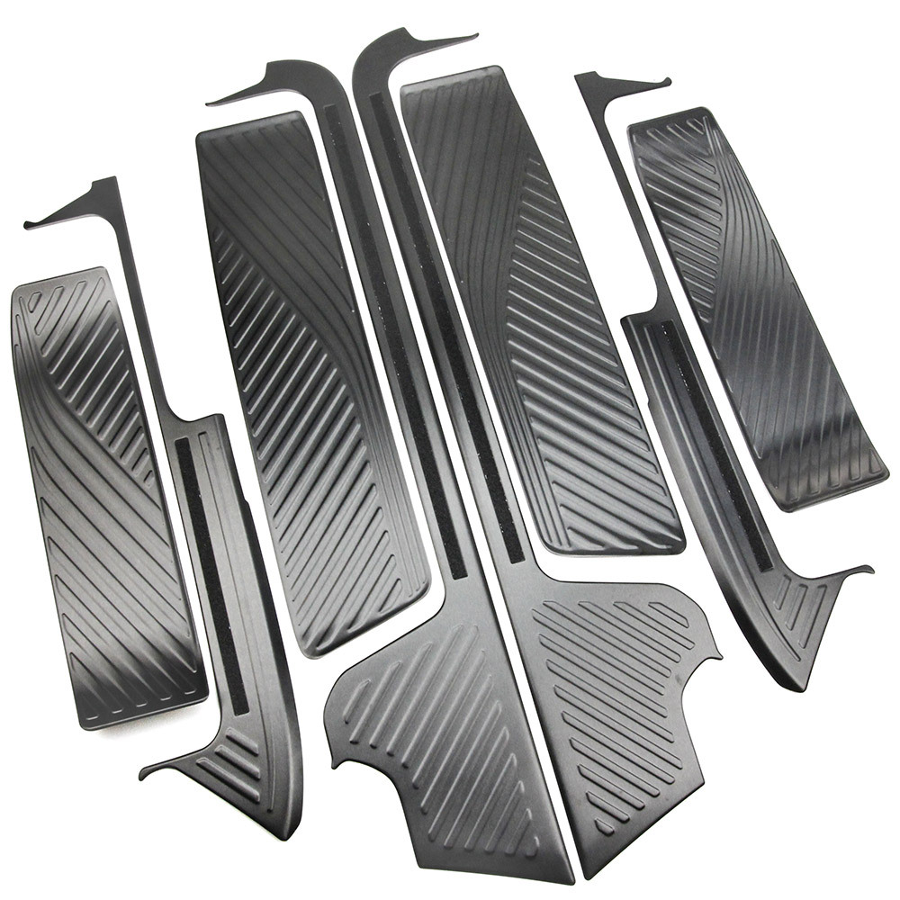 アルファード ヴェルファイア 40系 スカッフプレート ドアステップガード キズ防止 汚れ防止 304ステンレス製 ブラック拍卖