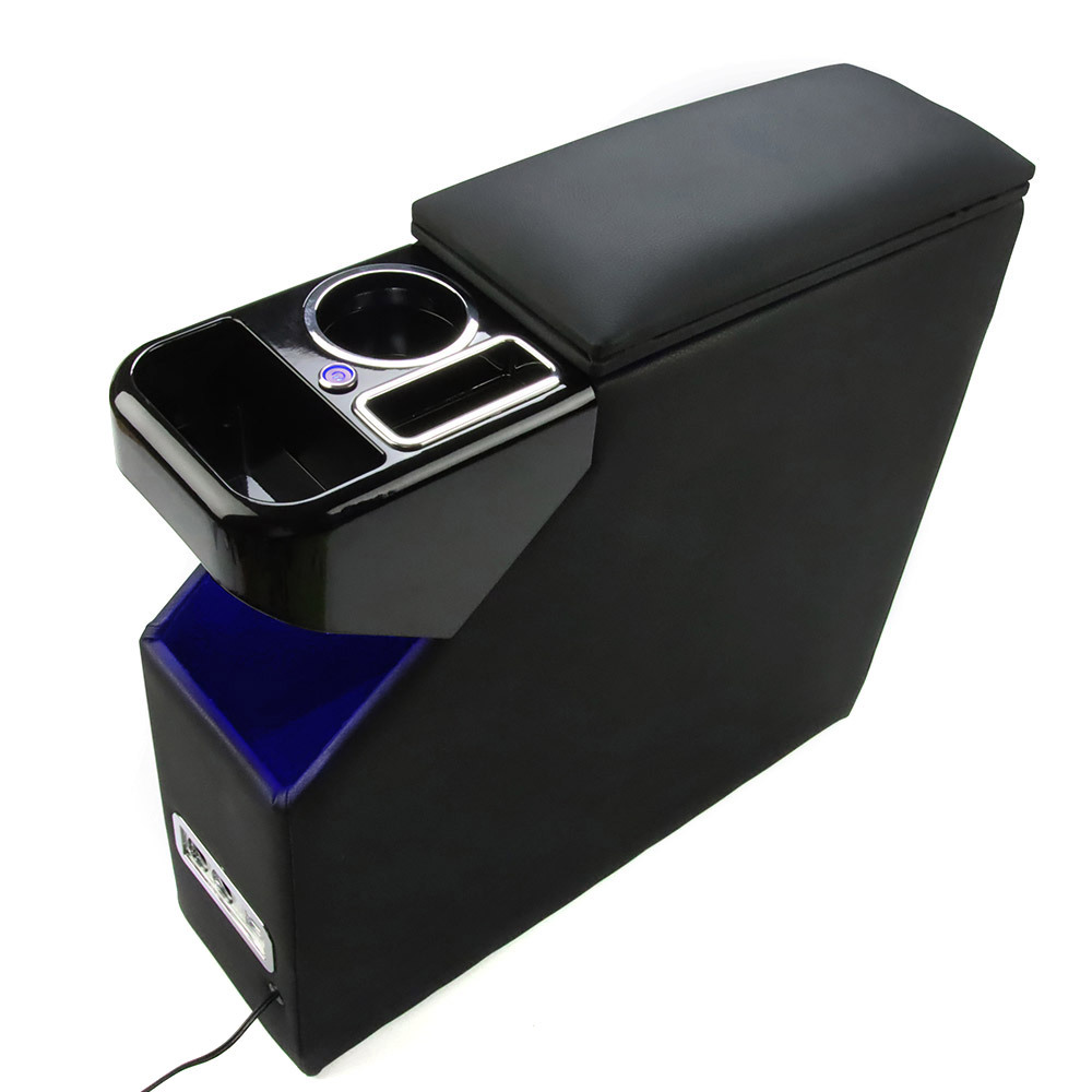 ルーミー/トール/タンク/ジャスティー 適用 コンソールボックス アームレスト 収納 肘掛け ドリンクホルダー LED付き USBポート拍卖