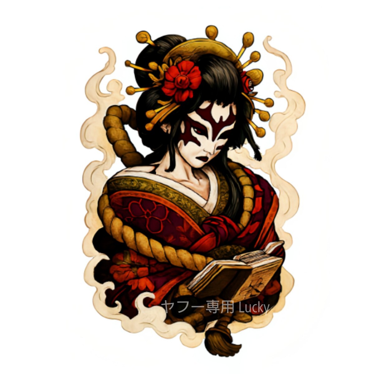 転写 ステッカー 車 カッティングステッカー シール デカール 日本 和風 芸者 花魁 隈取 着物 書物 花 ガール バイク 装飾 luk971拍卖