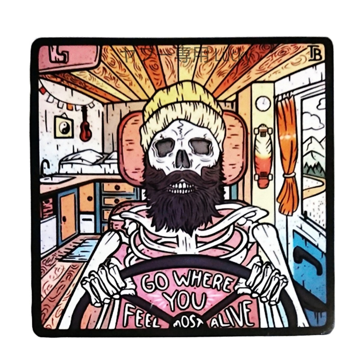 ヴィンテージ レトロ 転写 ステッカー 車 カッティングステッカー シール デカール アウトドア ヒッピー キャンプ スカル 自然 装飾 luk876拍卖