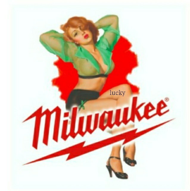 ヴィンテージ レトロ 転写 ステッカー 車 カッティングステッカー シール デカール ミルウォーキー ピンナップ ガール バイク 装飾 luk219拍卖