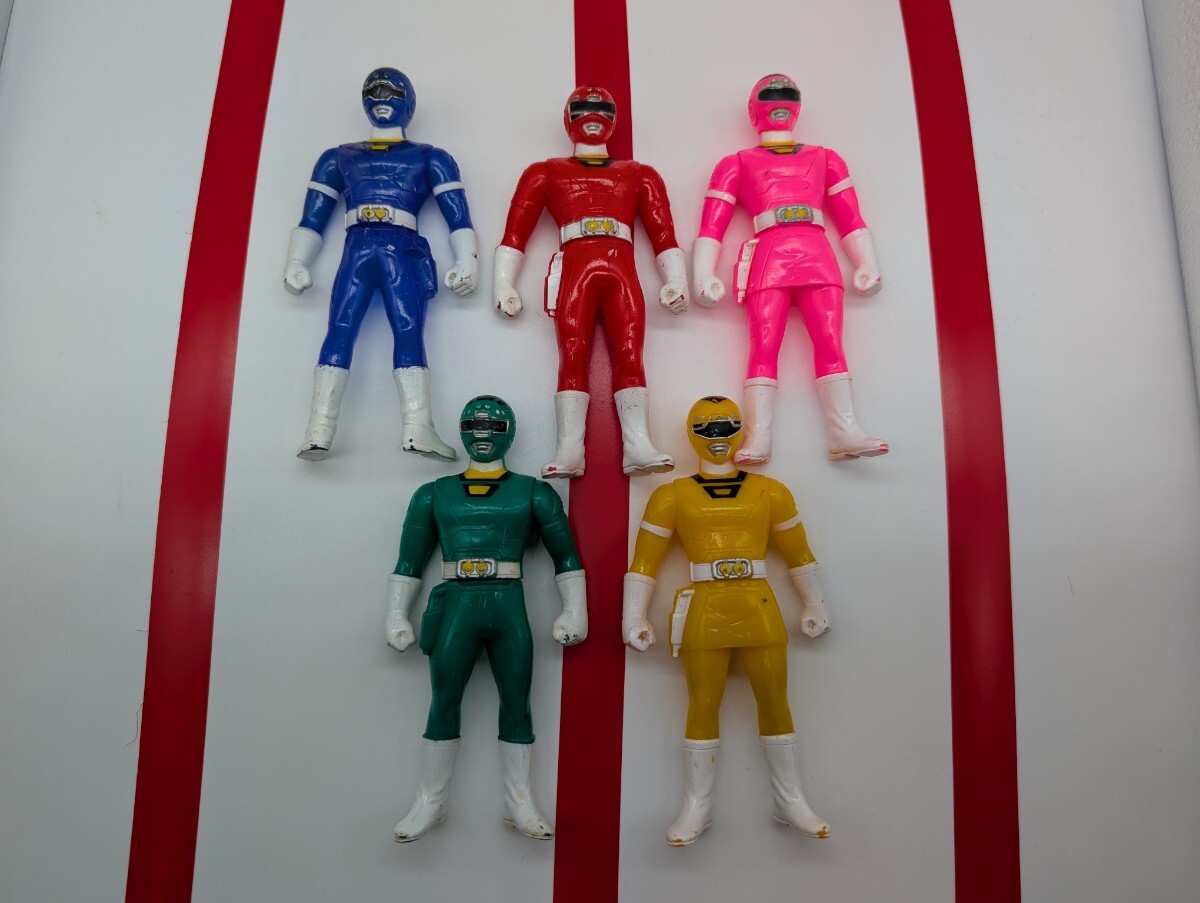 激走戦隊カーレンジャー ソフビ フィギュア 5体セット拍卖