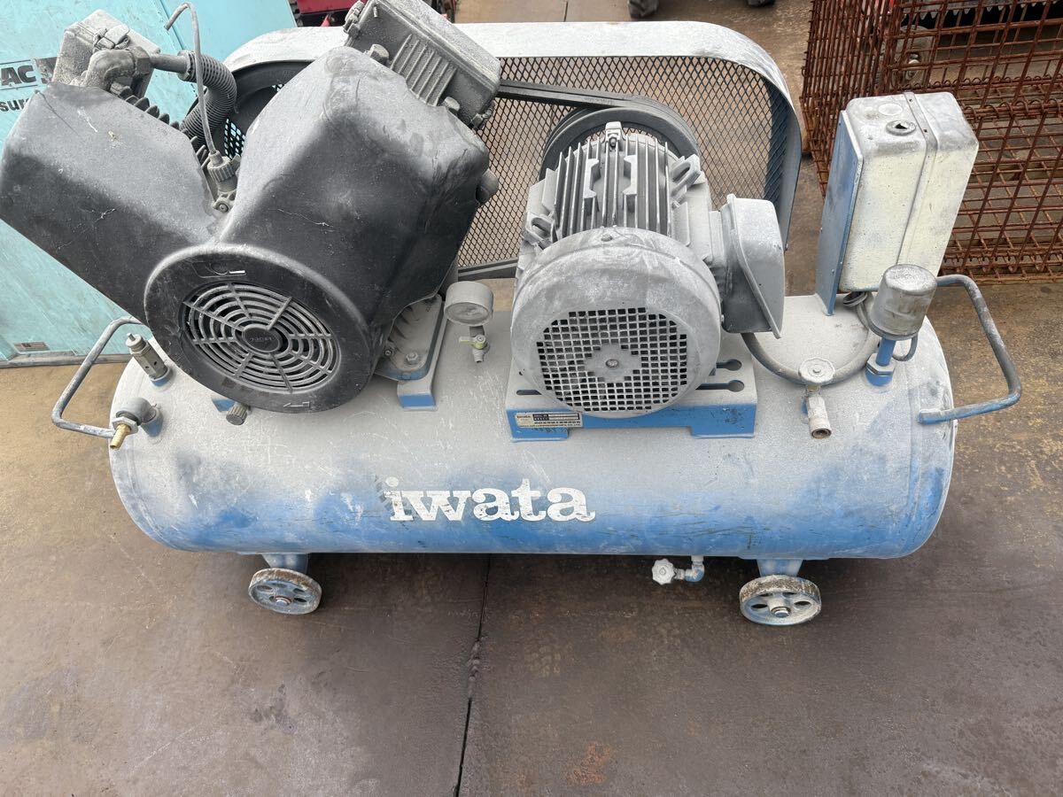 エアーコンプレッサー 岩田 コンプレッサー 現状品 動作未確認 山形発 手渡し 着払い拍卖