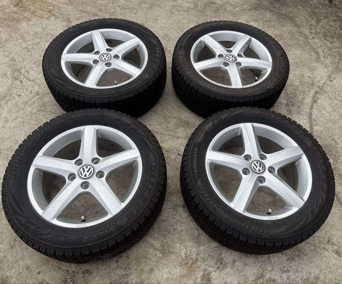 タイヤ まとめ売り  フォルクスワーゲン 205/55R16 現状品 山形発 手渡し 着払い スタッドレス 拍卖