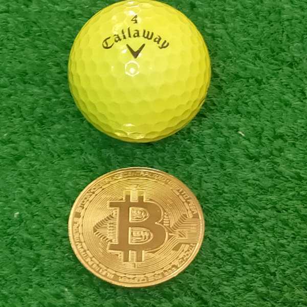 送料110円 即決 ゴルフ マーカー ビットコイン ゴールド 金属 未使用拍卖