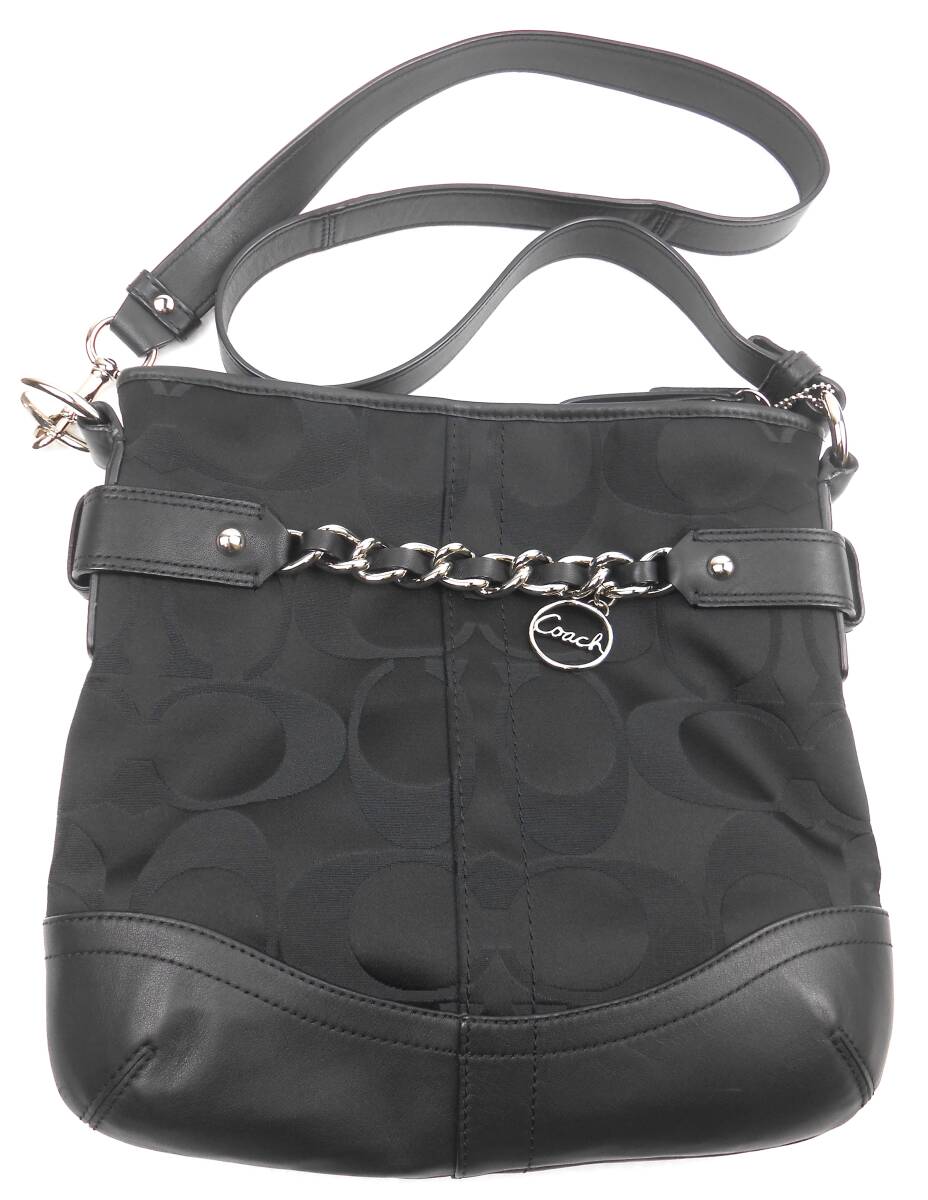 COACH コーチ シグネチャー ショルダーバッグ キャンバス F19730拍卖
