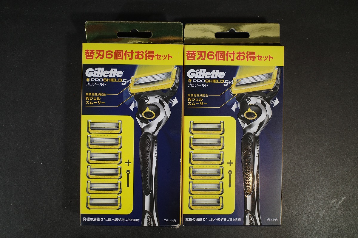 新品未使用 Gillette ジレット プロシールド 5+1 替刃6個付 2パックセット拍卖
