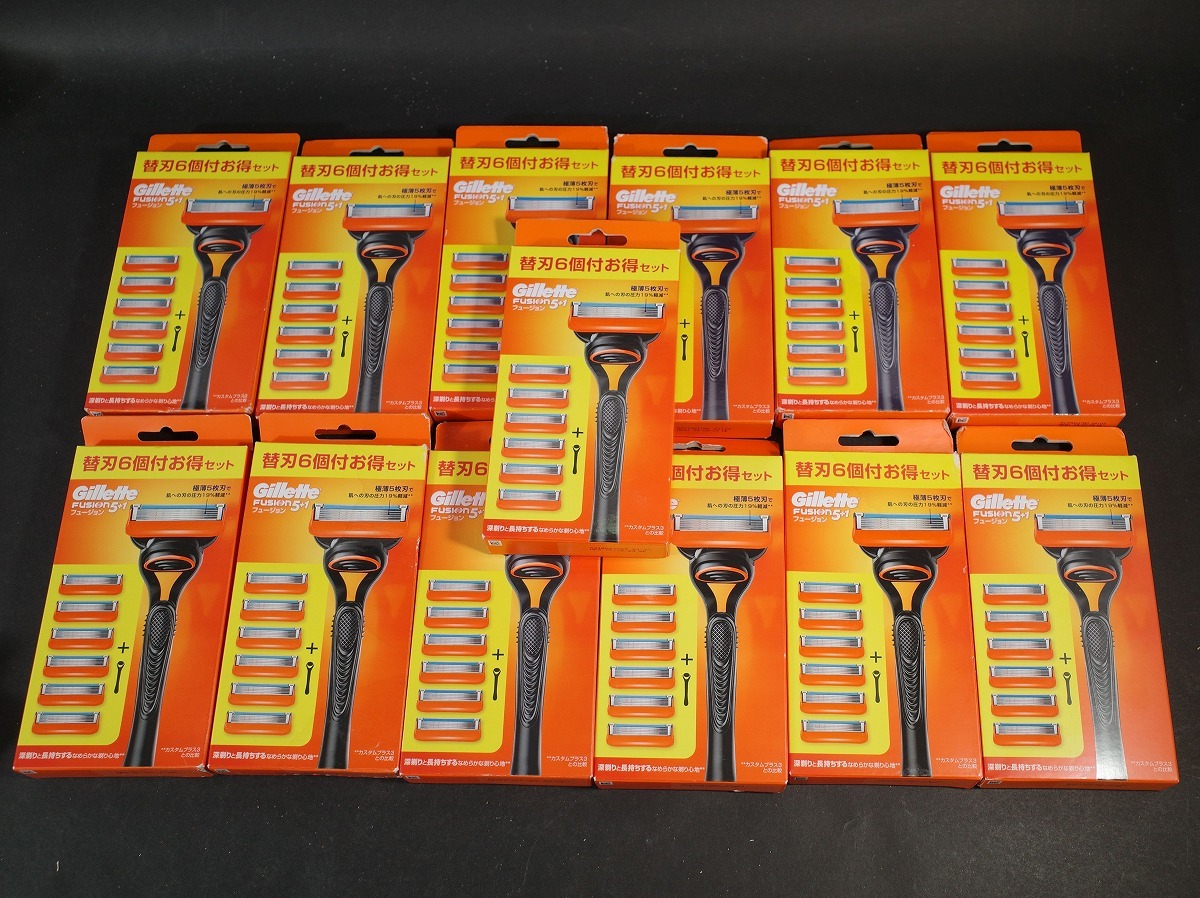 【新品】13個セット ジレット フュージョン 5+1 ホルダー 本体1+替刃6個付 お得セット拍卖