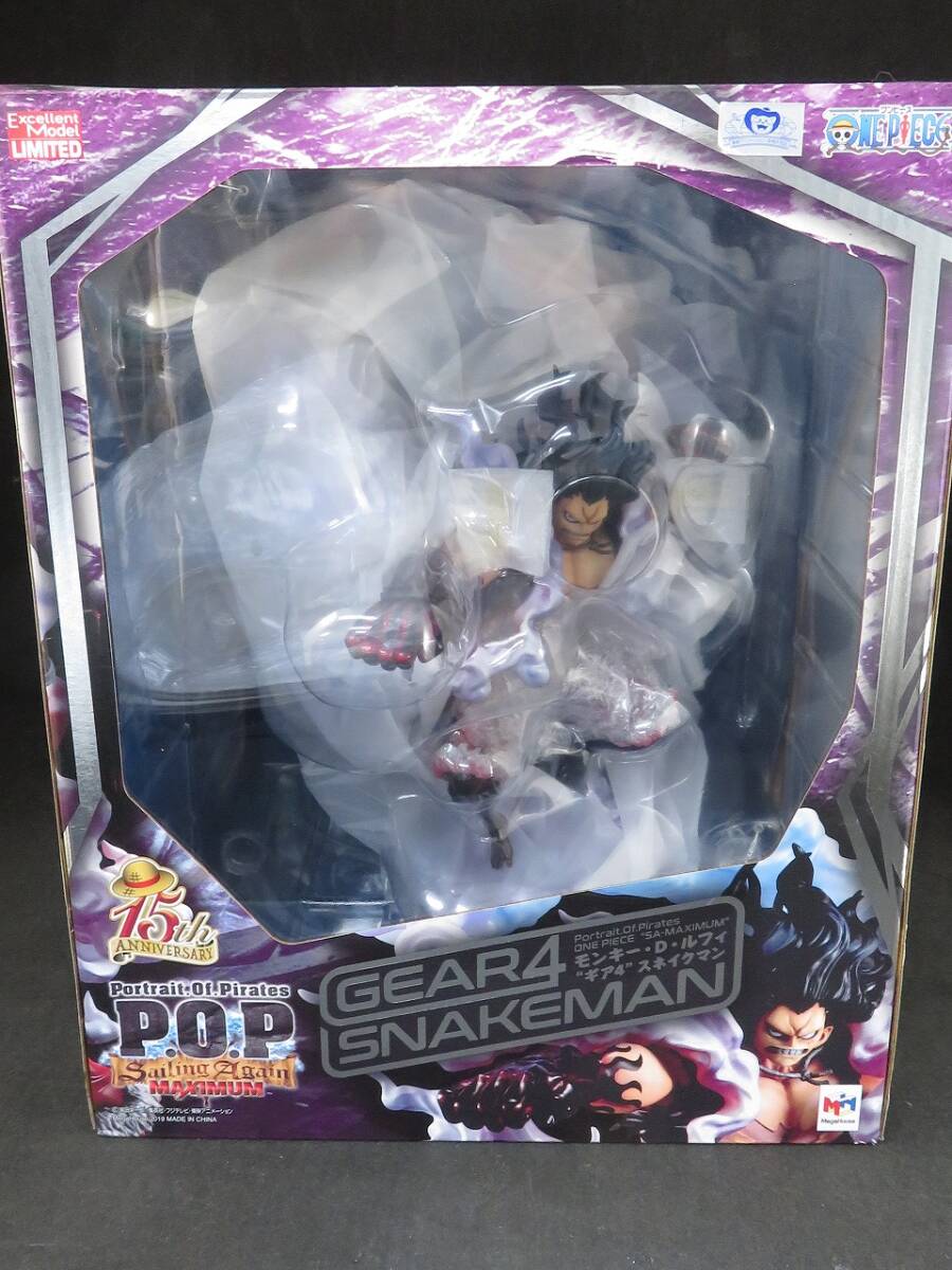 未開封 メガハウス ワンピース Portrait.Of.Pirates SA-MAXIMUM モンキー・D・ルフィ ギア4 スネイクマン拍卖