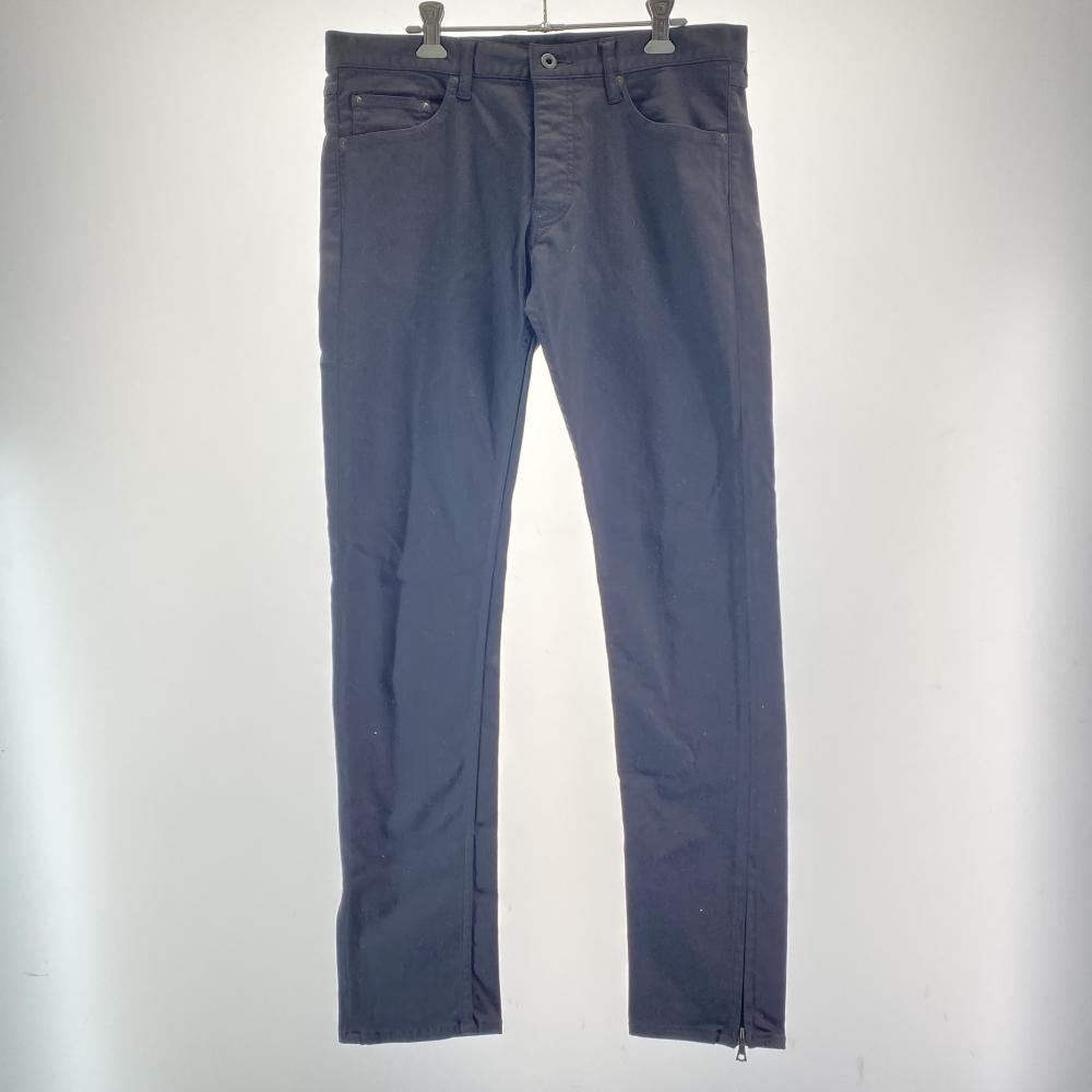 【中古】ISAMU KATAYAMA BACKLASH コットンストレッチ イタリアンダブルショルダー スーパースキニー サイズL ブラック 1594-03[2400177181拍卖