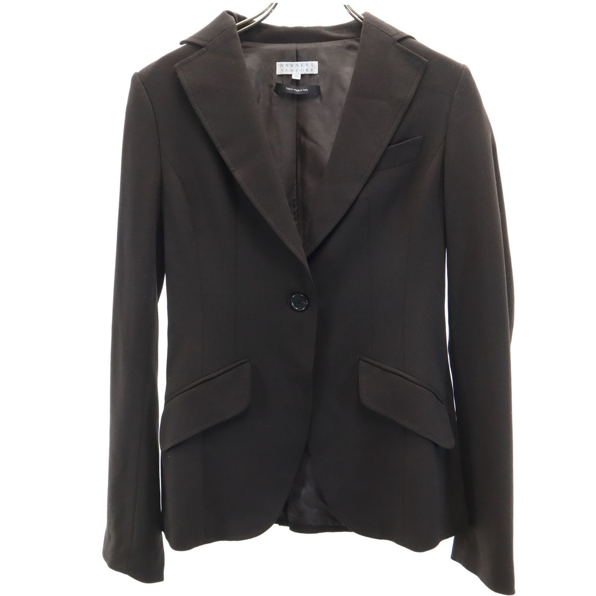 BARNEYS NEWYORK バーニーズニューヨーク 日本製 テーラードジャケット 40 ブラウン レディース拍卖
