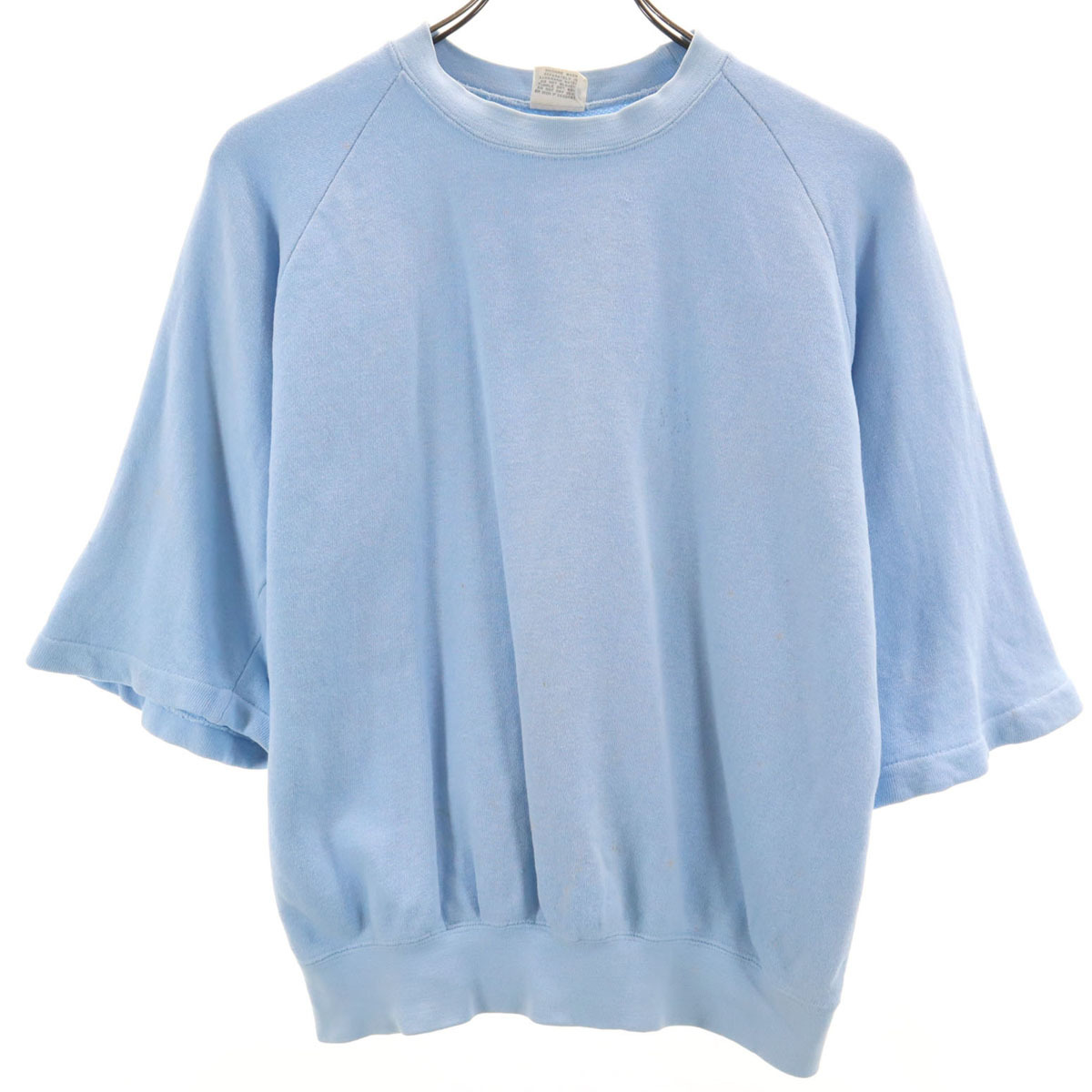 PLAYBOY プレイボーイ 80s 90s USA製 オールド 5分袖 スウェット M ブルー系 レディース拍卖