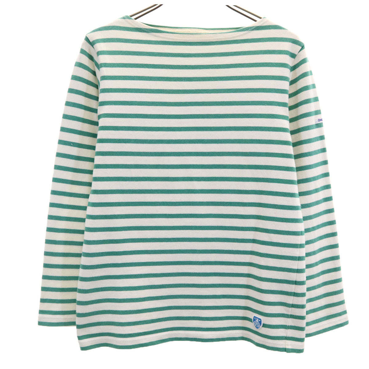 ORCIVAL オーシバル フランス製 ボーダー柄 長袖 ボートネック バスクシャツ ホワイト カットソー レディース拍卖