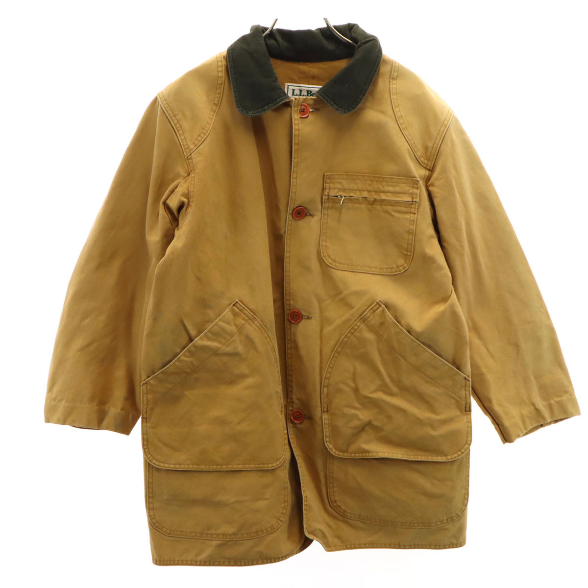 L.L.Bean エルエルビーン 80s ヴィンテージ ハンティングジャケット キャメル 襟コーデュロイ アウトドア メンズ拍卖