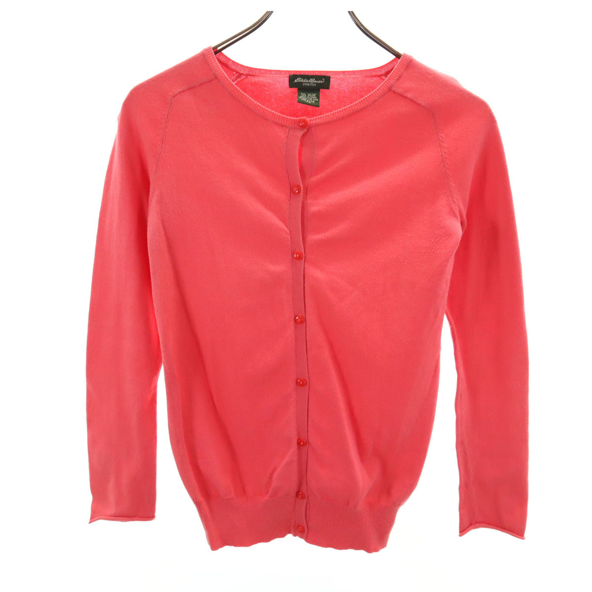 Eddie Bauer エディーバウアー 長袖 ニットカーディガン XS ピンク系 アウトドア レディース拍卖