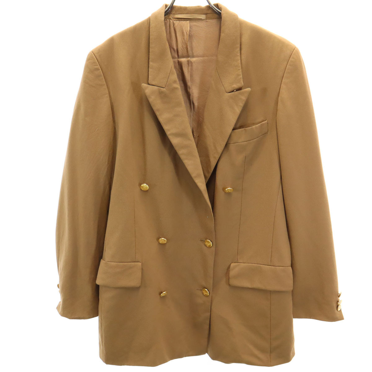 Burberrys バーバリーズ 90s 英国製 オールド ダブル テーラードジャケット 14R ブラウン レディース拍卖