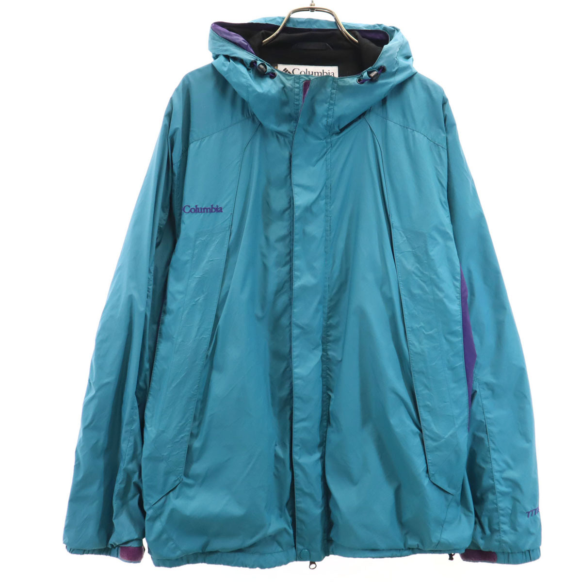 Columbia コロンビア ナイロンジャケット L ブルー系 裏メッシュ アウトドア メンズ拍卖
