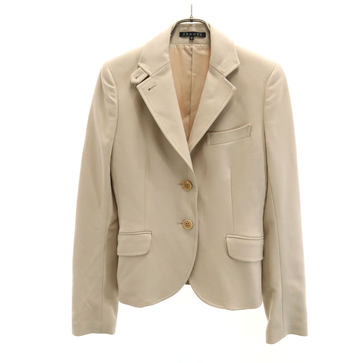 theory セオリー 日本製 テーラードジャケット 2 ベージュ レディース拍卖