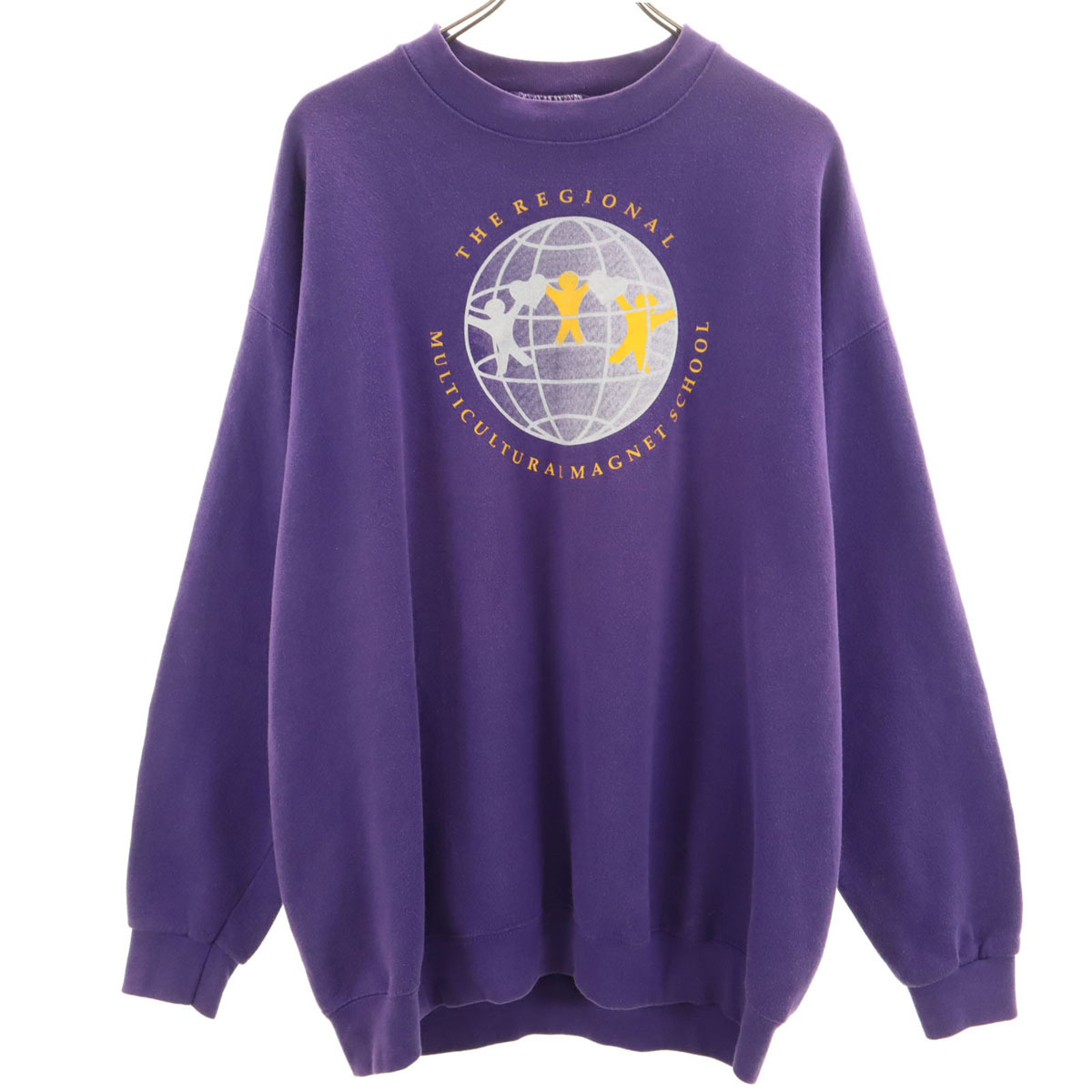 Lee リー 90s USA製 オールド 長袖 トレーナー XL パープル スウェット ビッグサイズ メンズ拍卖