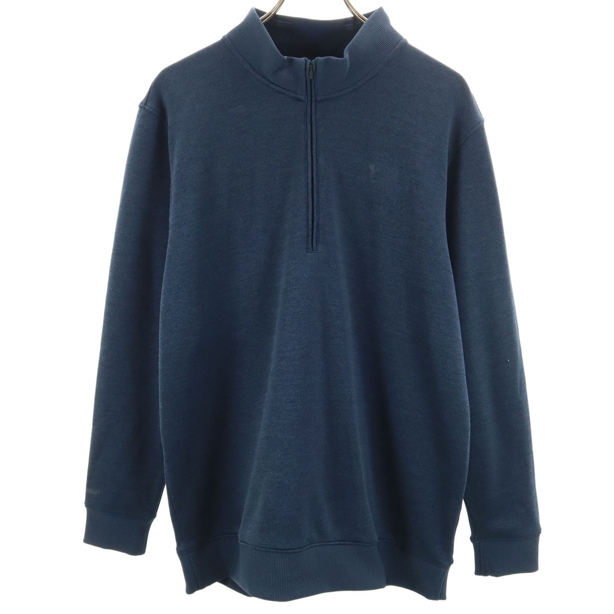 UNDER ARMOUR アンダーアーマー ゴルフ 長袖 ハーフジップ トレーナー XL ネイビー 裏フリース トレーニング メンズ拍卖