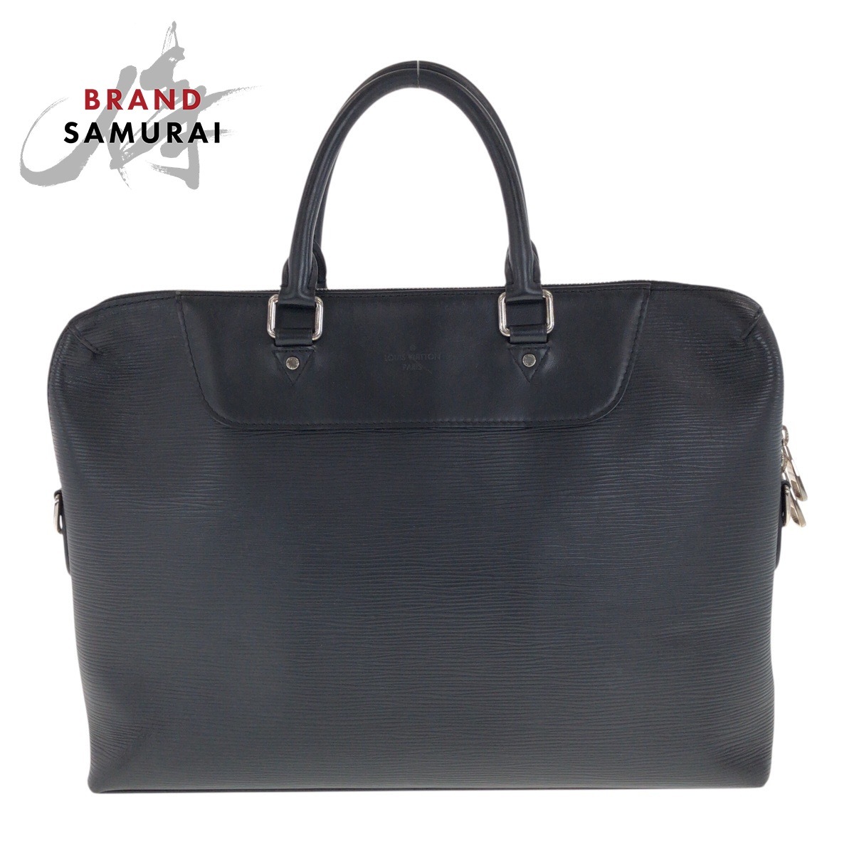 LOUIS VUITTON ルイヴィトン エピ ポルト ドキュマン ジュール ブラック 黒 シルバー金具 レザー M50163 ビジネスバッグ 505491拍卖