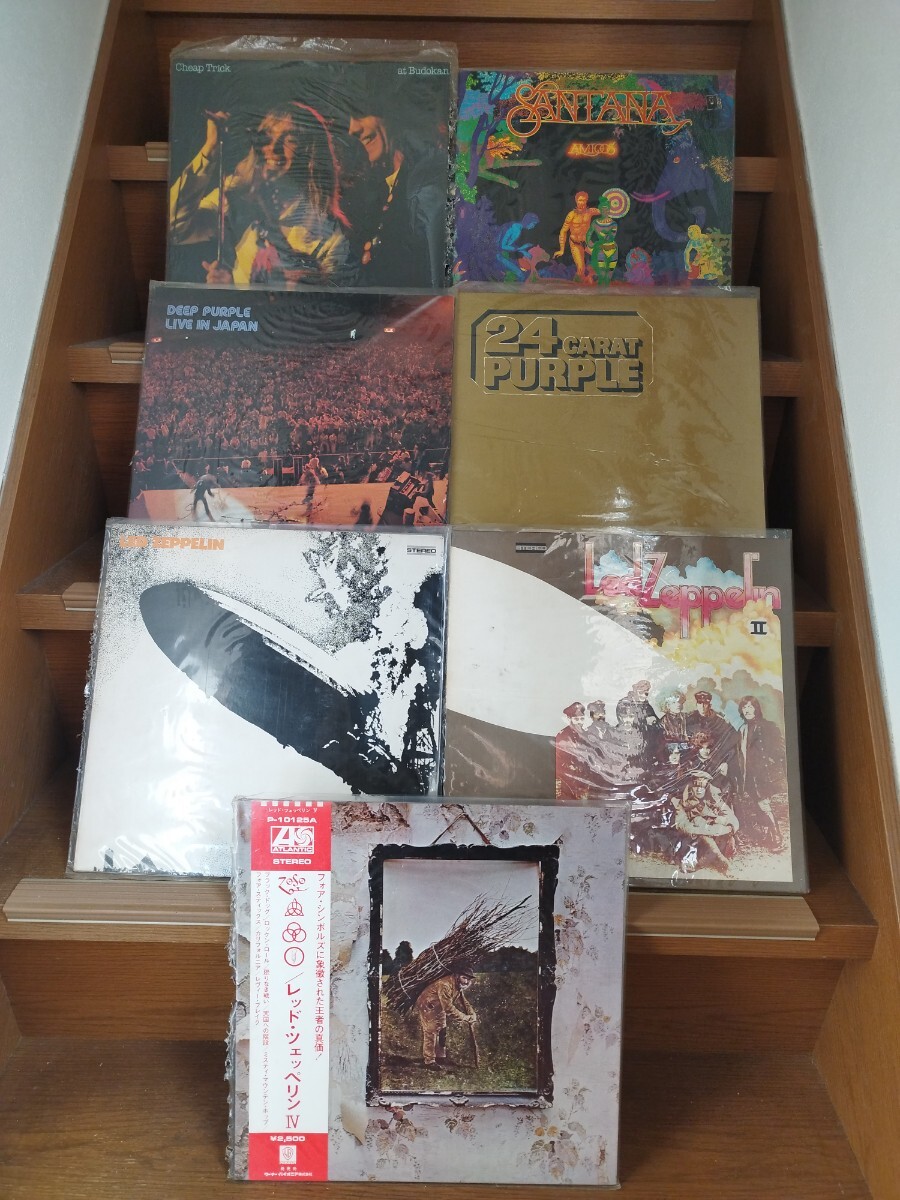 ♪7セット Led Zeppelin レッド・ツェッペリン1,2、4 Deep Purple Live in Japan & 24 Carat Cheap Trick at Budokan Santana Amigos拍卖