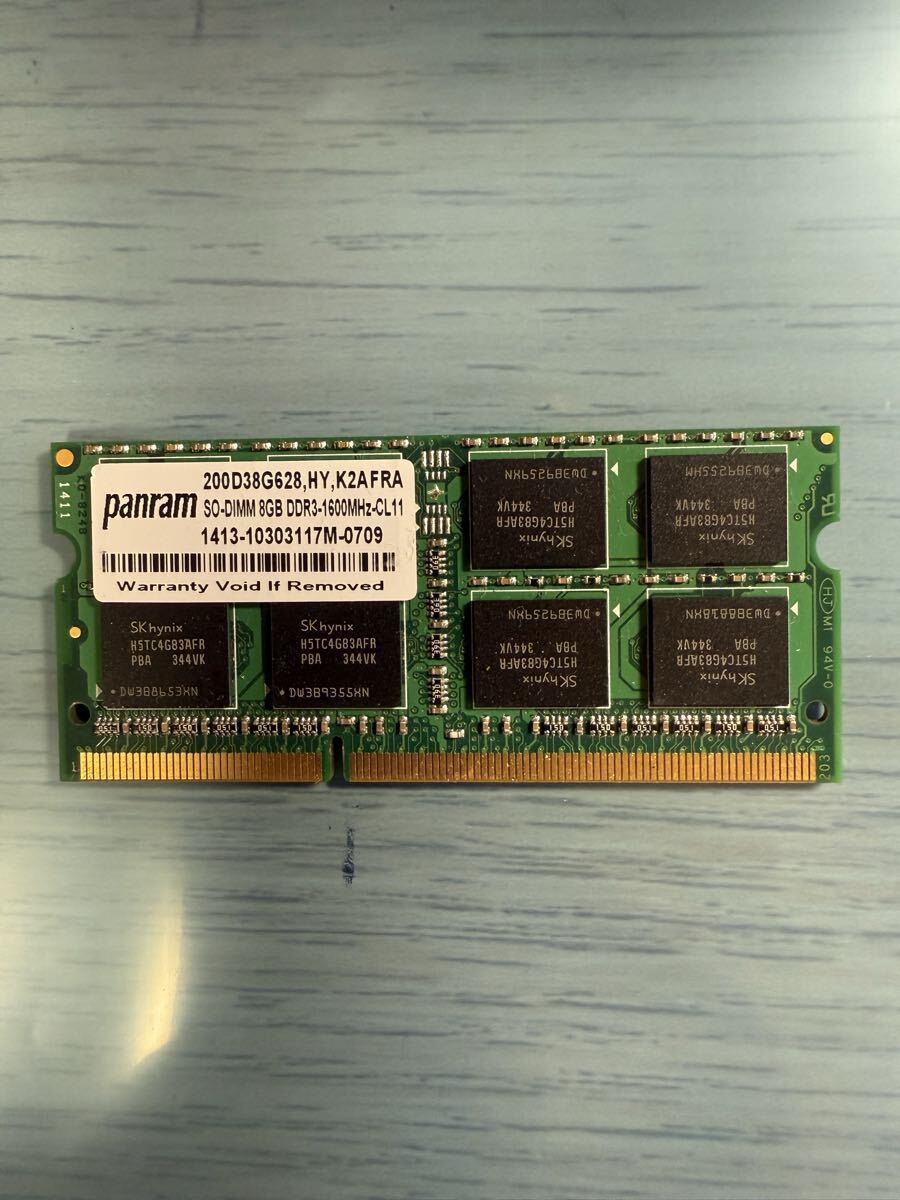 【動作品】panram 8GB DDR3-1600 (PC3-12800) ノートPC用メモリ 1枚 管理348拍卖