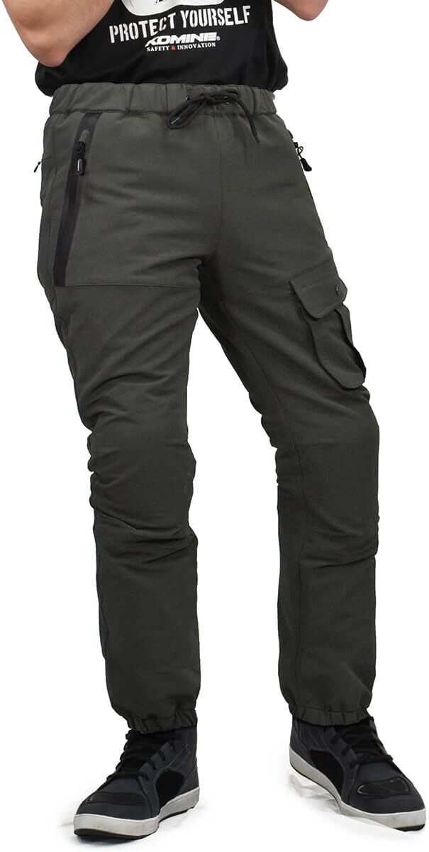 コミネ(KOMINE) クールドライプロテクトジョガーパンツ PK-752 Olive Lサイズ 定価13,200円 拍卖