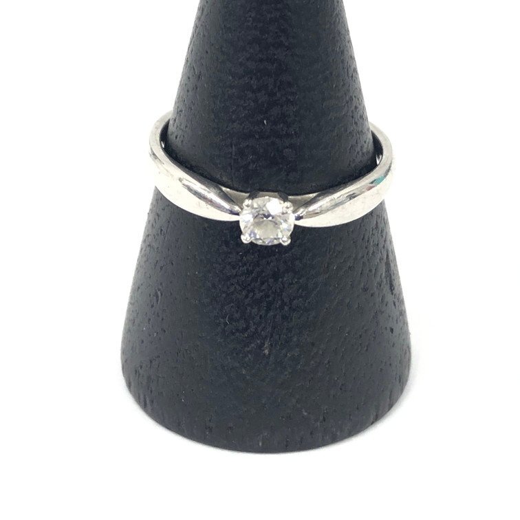 TIFFANY&Co. ティファニー ハーモニー リング Pt950/74100031 D0.20ct刻印あり サイズ11号 総重量3.32g 箱・ケースあり【DJBD4021】拍卖