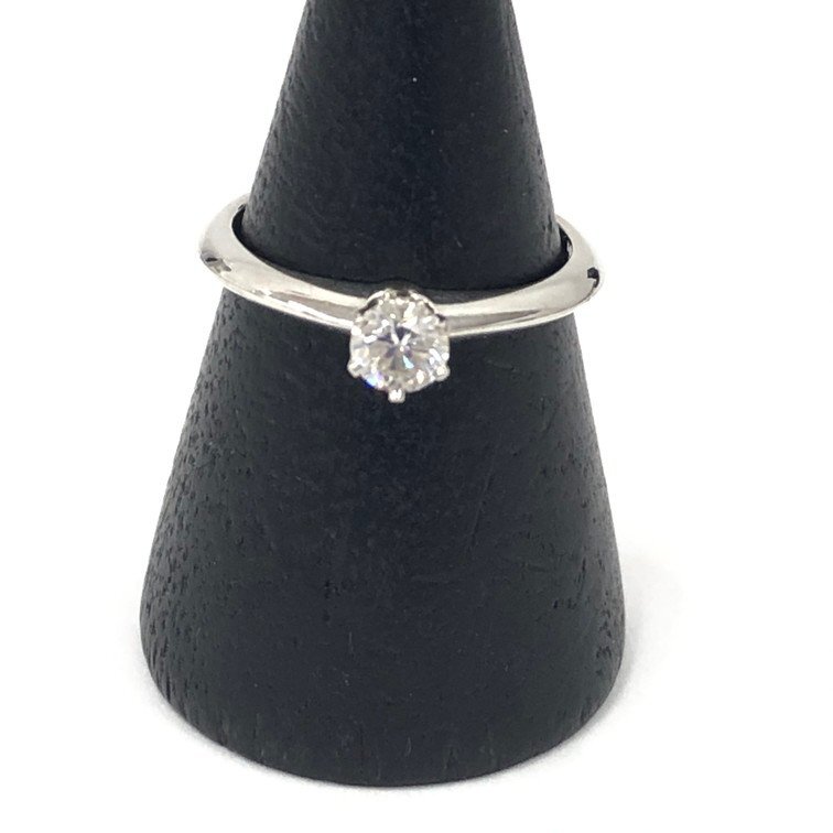 TIFFANY&Co. ティファニー リング PT950/924922刻印あり サイズ9号 総重量3.24g ケースあり【DJBD4022】拍卖