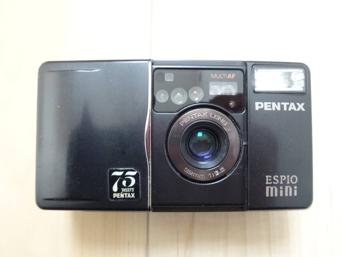 (動作未確認) ペンタックス PENTAX ESPIO mini 75years ブラック Pentax Lens 32mm 1:3.5 エスピオ コンパクトフィルムカメラ レトロ拍卖