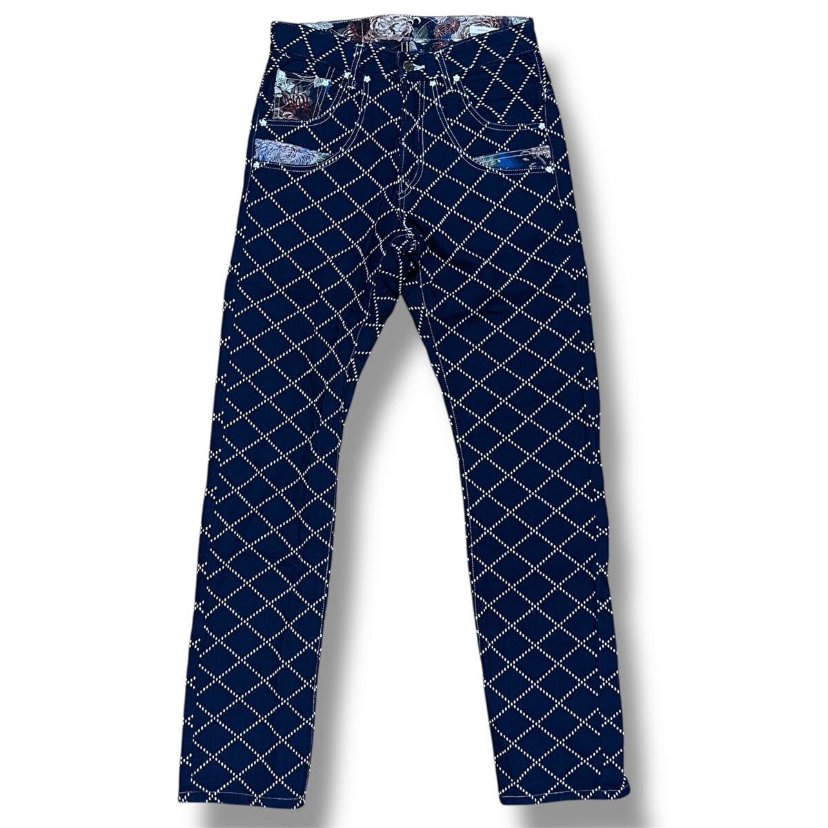 倉 kura 刺し子 藍染 インディゴ 和柄デニム 値引可 備中倉敷工房 ETERNAL 日本製 廃盤品 made in japan 総柄デニム エターナル ジーンズ拍卖