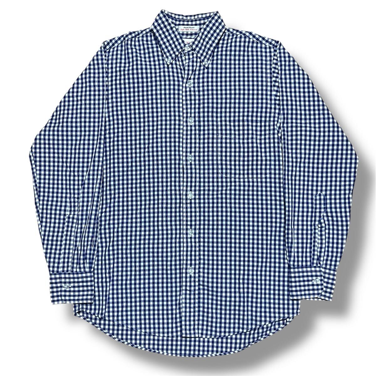the baggy 90s 00s USA製 ボタンダウンシャツ 値引可 プレッピー ギンガムチェック 長袖シャツ made in usa コットンシャツ 廃盤品拍卖