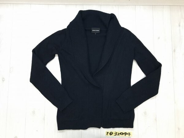 BUONA GIORNATA ボナジョルナータ レディース ショールカラー ラメ糸 ニット カーディガン F 紺拍卖