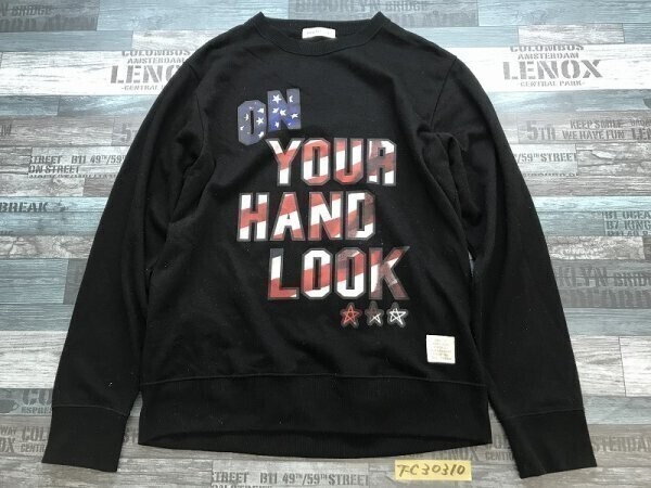 BROWNY WEGO メンズ プリント スウェットトレーナー L 黒拍卖