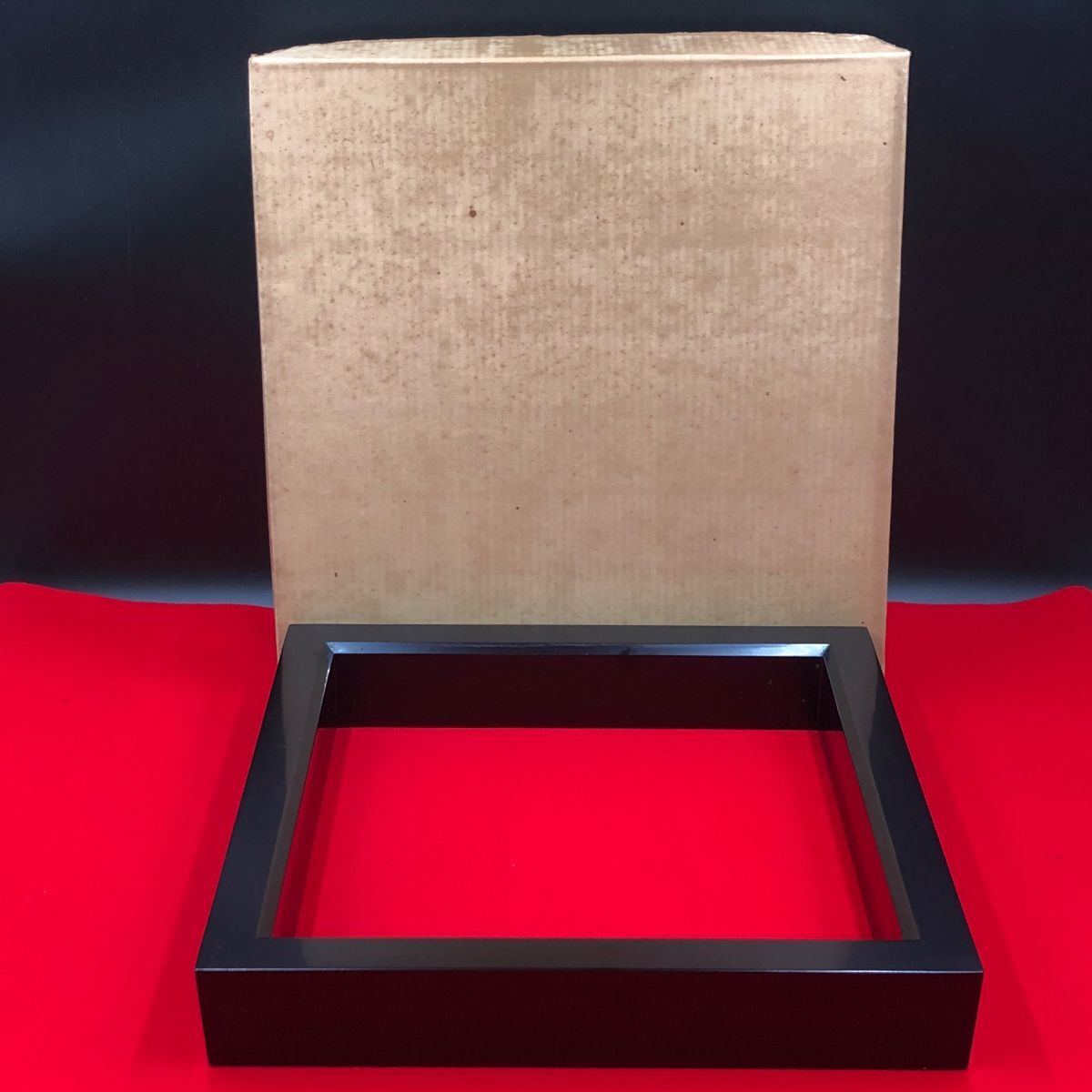 茶道具 漆塗り 炉縁 幅42.3cm 高さ7.8cm 【RA0889T#120】拍卖