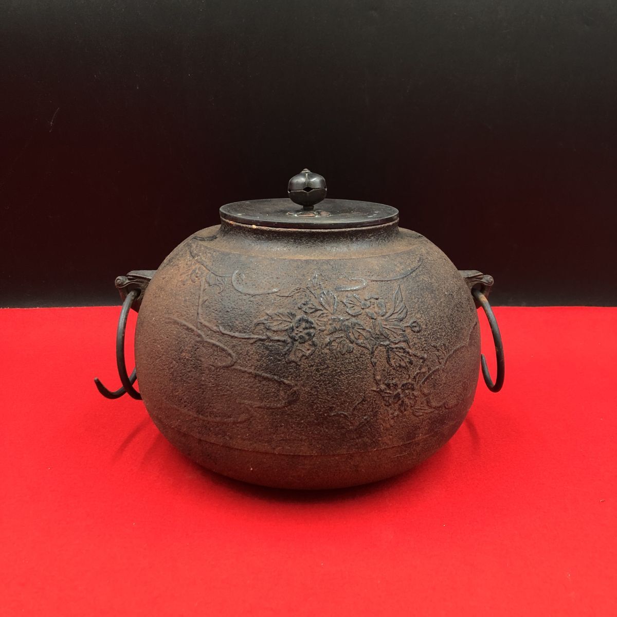 古い 鉄釜 茶釜 旧家整理品 【RA0989T#80】拍卖