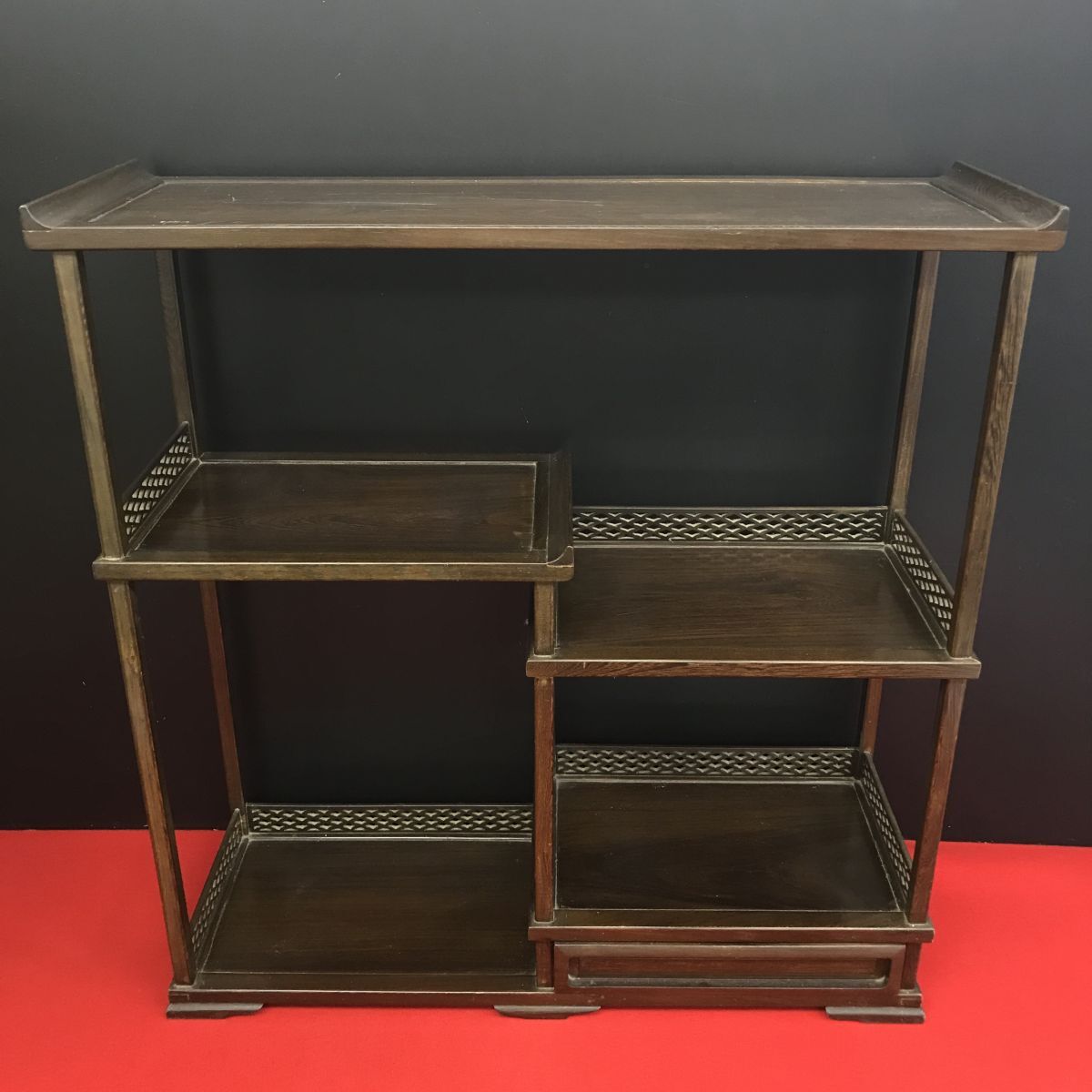 古い 木製 飾り棚 旧家整理品 【RA1023T#180 沖縄・離島発送不可】拍卖