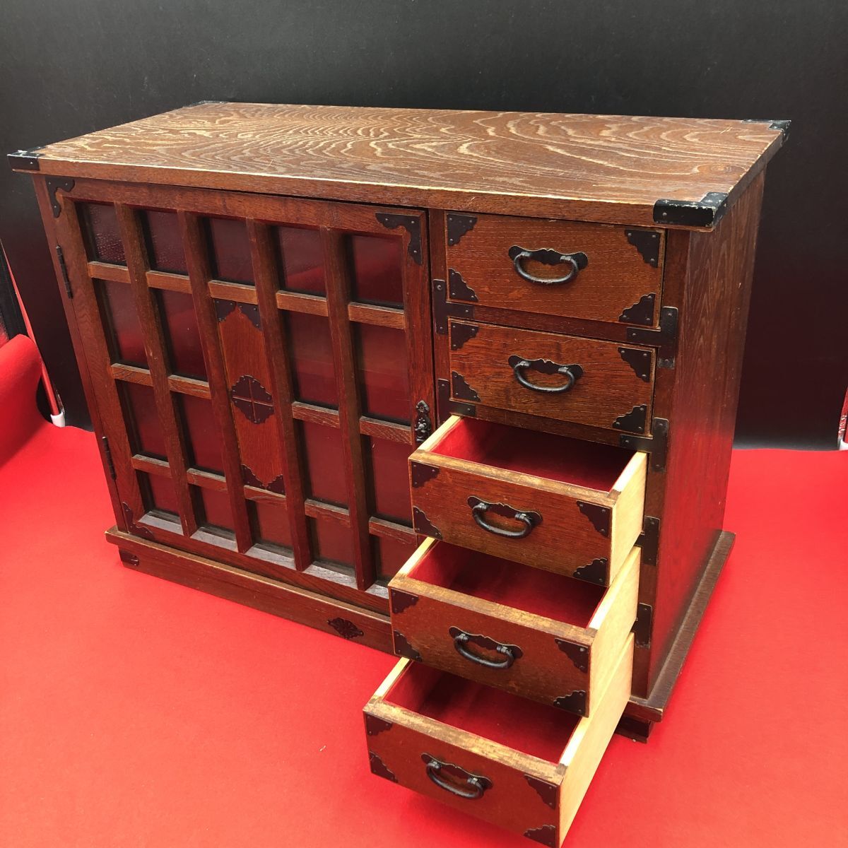 小箪笥 飾り箪笥 小引き出し 旧家整理品 【RA1022S#140】拍卖