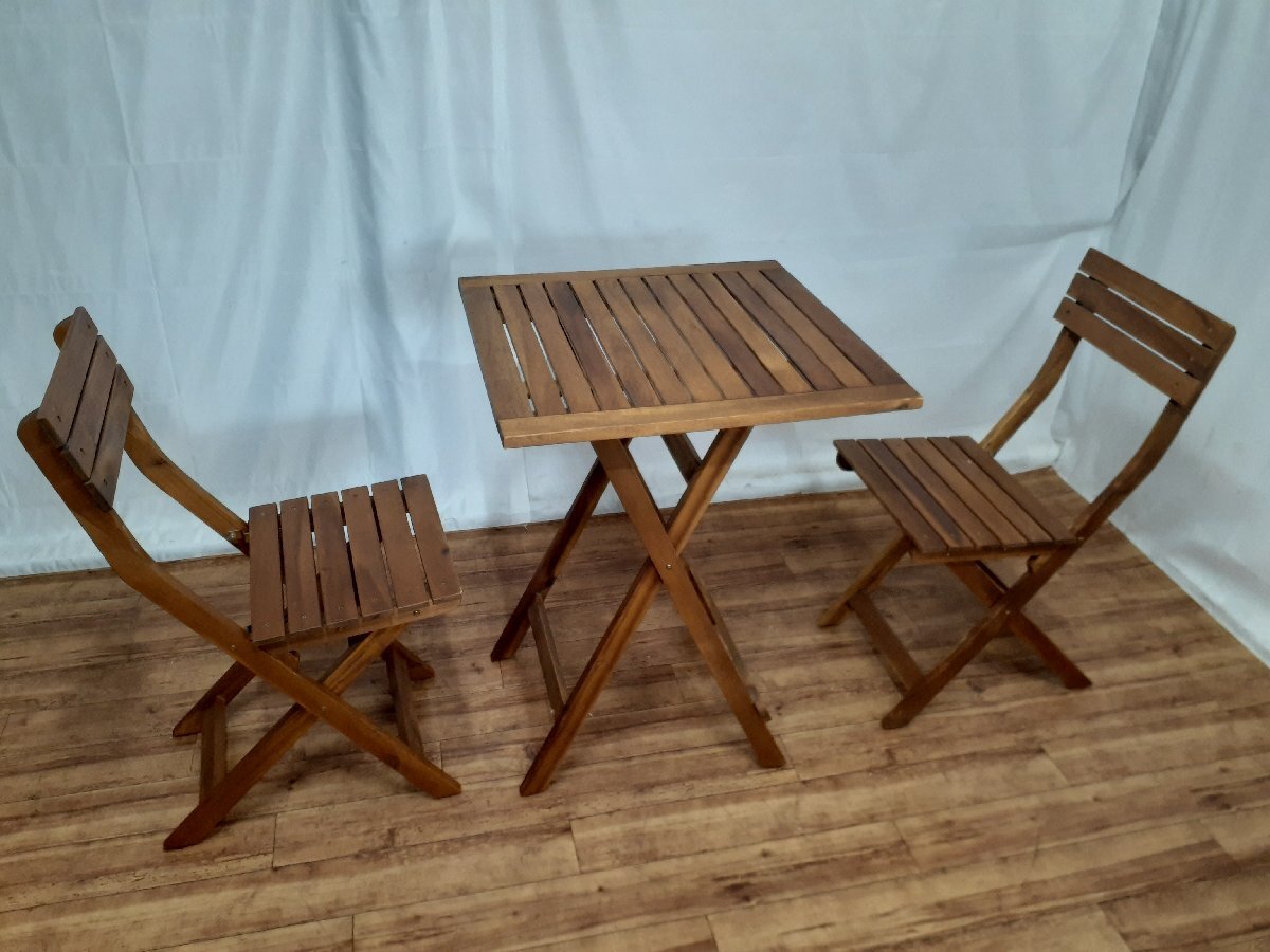 【現地引取可】 ガーデンテーブル ガーデンチェア 2脚 ACTUS アクタス RAY / 家財便A×2+Bランク (YHKY1001380)拍卖