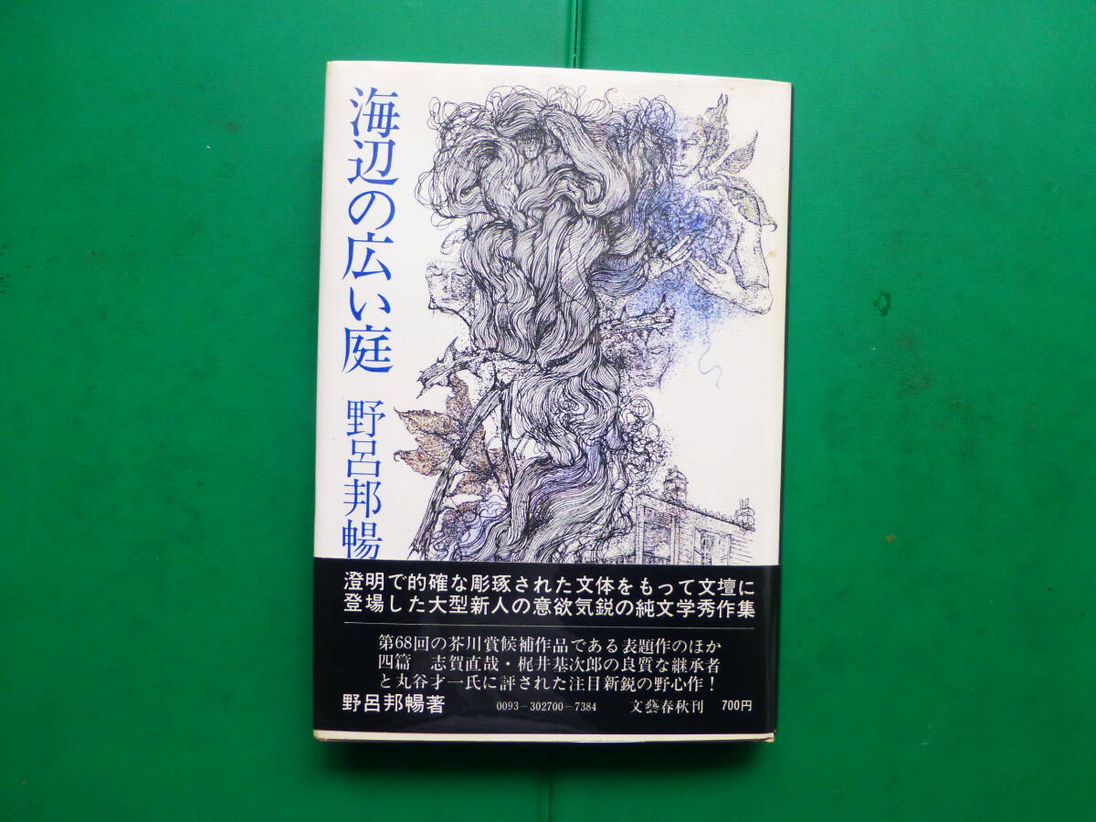 芥川賞受賞作家 「 海辺の広い庭 」 野呂邦暢 昭和48年文藝春秋刊 初版帯 装画・装幀 村上芳正拍卖