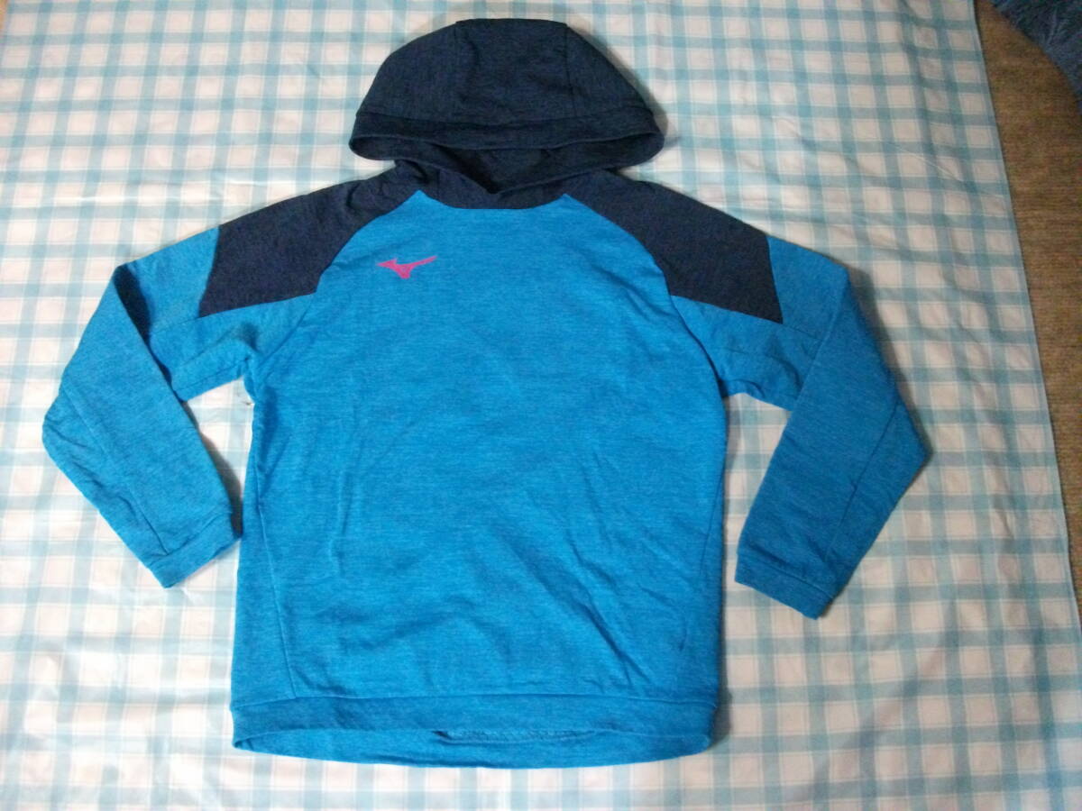 ミズノ ドライストレッチパーカー 青 S 美品拍卖