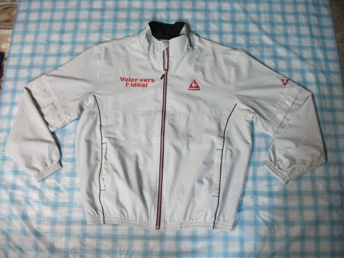 ルコックゴルフ 2WAY ウインドジャンバー ライトグレー L 美品拍卖